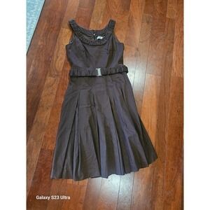 Women's sz10 Calvin Klein brown fit and flare dress